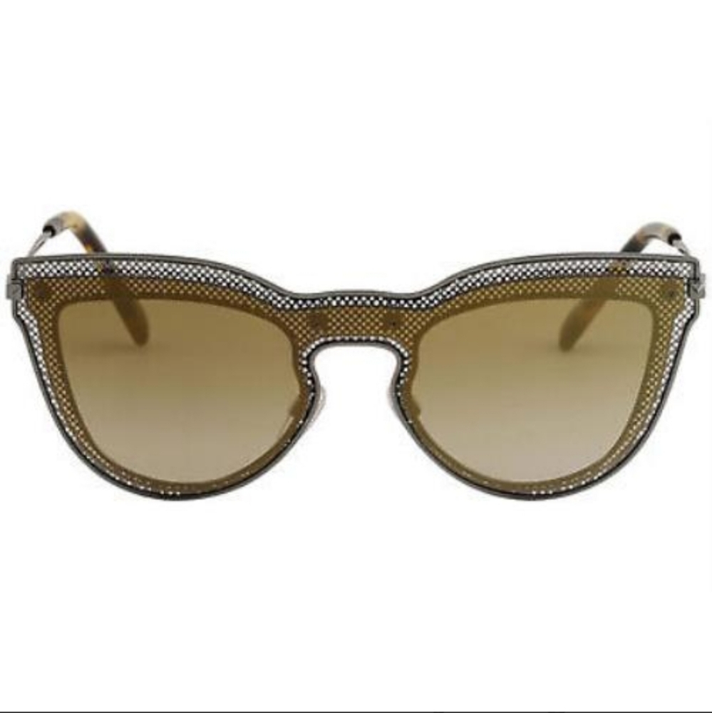 Valentino VA2018 Gunmetal Cateye Sunnies NWOT